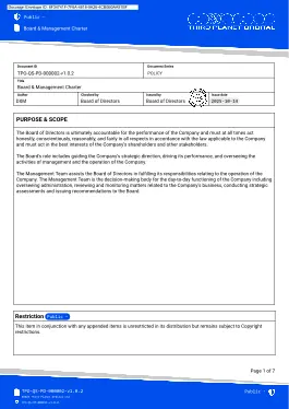 Board & Management Charter