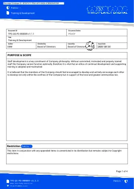 Training & Development