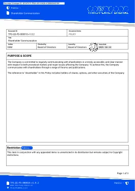 Shareholder Communication